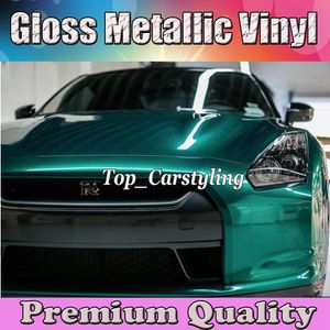 Verde smeraldo Lucido Caramella metallizzata Vinile CAR WRAP FILM con canale d'aria METALLIZZATO Adesivo lucido Pellicola per auto styling Formato 1,52x20 m / rotolo