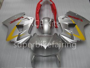 Motorcykel Fairing Kit för Honda VFR800 98 99 00 01 VFR 800 1998 1999 2000 2001 ABS Silver Red Fairings Set + 3Gifts VB02