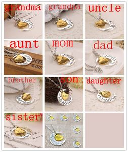 Wholesale best family gifts for sale - Group buy I love mom Europe and the United States Family moon love lovers Pendant Necklace For Women Girl Best Gift Jewelry