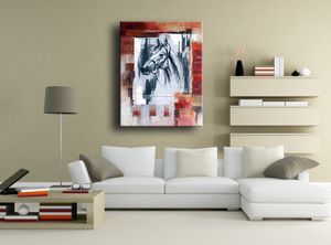 Pittura animale Famosa in mano Pareti imbiancate decorazione cavallo Immagine Arte per la decorazione domestica in salotto o camera da letto