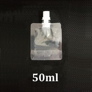 100pcs emballage ml Small Plastic Plastic Plastic Sac Emballage Ferming Dypack Spouted Pouch Water Liquid JUICE DOING Rangement ml Mini Stand Up Sac avec bectif