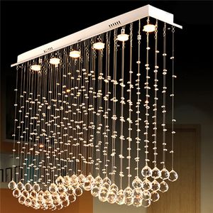 Lampade a sospensione Design moderno LED Curtain Wave K9 Lampadari a soffitto in cristallo di lusso Lampade da foyer contemporanee Illuminazione decorativa