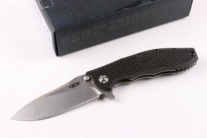 Ny OEM 0562CF Flipper Knife 9CR18MOV Drop Point Stone Wash Blad Ball Bearing Washer EDC Pocket Knife