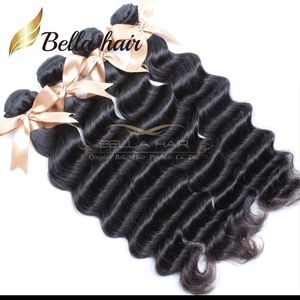 Lose Deep Wave Bundles 3/4 pro Los 8A Virgin Human Hair Extensions Weft Bella Hair Facotry