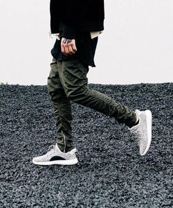 卸売 - 黒/緑の韓国のヒップホップファッションパンツファクトリー接続メンズ都市服ジョガーの男性