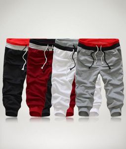 Мужская мода обрезанные брюки бегунов хип-хоп гарем танец мешковатые фитнес повседневная Капри Брюки тренировочные брюки S-3XL