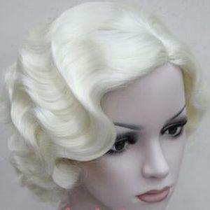 beautiful fashion New Ladies Short wig Classy Vintage Curly Wavy Style Wig in Black Brown Blonde Wigs