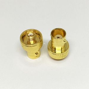 20Pcs\Lot Freeshipping Copper Gold Plated SMA Female to BNC Female Connector RF Coaxial Coax Adapter BNC to SMA F/F Plug