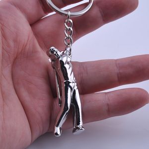 golf sport Alloy key chain Silver Keychain wedding favors Baby Shower Party gift key ring