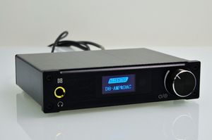 Freeshipping D8 Full Digital Pure Audio Headphone Amplificador de Entrada USB / XMOS / Coaxial / Óptica / AUX 80 W * 2 24Bit / 192KHz DC28V / 4.3A OLED