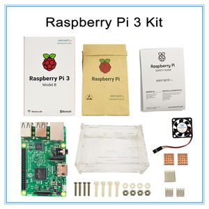 Wholesale raspberry pi heat sink kit resale online - Freeshipping Raspberry Pi Starter Kit with Original Raspberry Pi Model B Board Raspberry pi Case with Fan and Heat Sinks