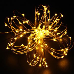 8 Kolory 10m 100 LED Miedź Drut LED String Light Gwiaździste światło Outdoor Garden Christmas Wedding Party Decoration