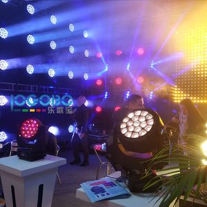 Groothandel sets van Zoom Big Bee Eye Moving Head x15w RGBW IN1 DMX LED Disco Professional Stage TV Studio Show Discotheques Bar Lighting
