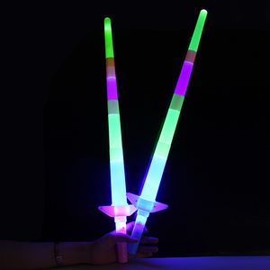 Led retractable light rod, children's luminous sword, singing, luminous toys, gathering night market, wholesale