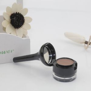 Wholesale- New Arrival 1*Set Soft Waterproof Log-Lasting Eyebrow Powder Black Eyeliner Gel Set with Brush