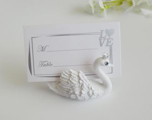 12 pcs Resina Swan Nome Número Menu Tabela Titular do Cartão Lugar Clipe de Casamento Do Bebê Festa de Aniversário Do Chuveiro de Recepção Favor