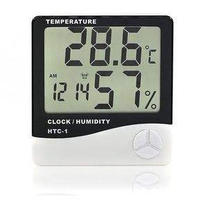 Mini Digital LCD Temperature Humidity Meter Clock Indoor Hygrometer Thermometer on Sale