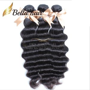 Peruvian Human Hair Weft Extensions Loose Deep Wave Curl 9A Queen Weave 3 or 4 Bundles Factory Vendor