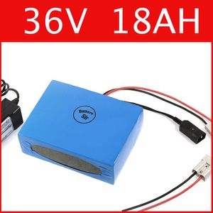 Tasse doganali gratuite Fabbrica fai da te di alta qualità ricaricabile 36 volt alimentatore 36v 18ah batteria agli ioni di litio 36v bicicletta elettrica