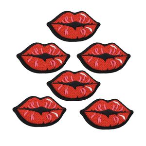 10pcs patch distintivi bacio alla francese per abbigliamento ferro ricamato patch applique ferro cucire su toppe accessori per cucire per vestiti