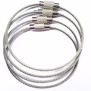 Rostfritt stål trådnyckelring kabel tungt bagagelopp