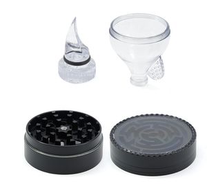 Funil de Metal Moedor 52mm 3 Camadas de Liga de Zinco Funil Labirinto Forma Herbal Grinder Erva Tabaco Triturador De Ervas Multi Cores