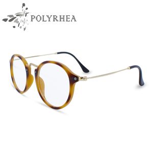 Markalı Moda Okuma Gözlükler Optik Gözlük Çerçeveleri Vintage Kadınlar Yuvarlak Çerçeve Ultra Işık Kutusu ve Kılıfları ile Temizle