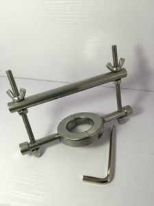 Chastity Cihazlar Paslanmaz çelik bilyalı kırıcı testis yardımcı esaret ağırlığı sedye cbt #t707