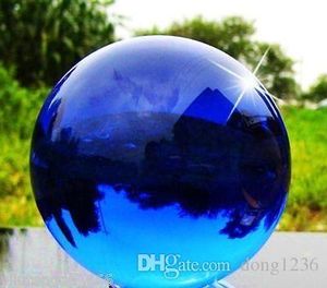 New Natural Quartz Blue Magic Crystal Healing Ball Sphere 80MM+Stand