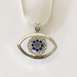 Shiny Gem-Studded Eye Locket Cageペンダントマウント、DIY Pearl Gemビーズペンダントネックレスフィッティング素敵な魅力ジュエリーアクセサリー