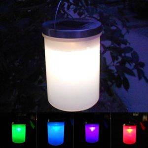 Solar Flood Lights Power Hanging Cylinder Lanterns LED Landscape Garden Patio Holiday Light Lamps Outdoor Waterproof