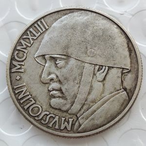 Włochy 20 LIAR 1928 i 1943 2 sztuk Medal kopia monety mosiądz rzemiosły ozdoby repliki monety akcesoria do domu