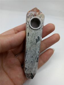 1 datorer Natural Pietersite Crystal Stone Wand Pipe Quartz Crystal Reting Pipe Healing för julklapp