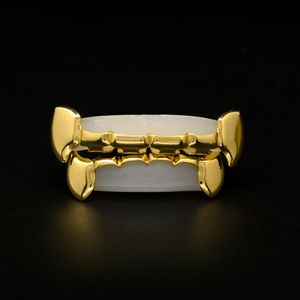 Neuester 18K echt vergoldeter Stern mit Geld Iced Out HipHop Zähne Grillz Oben Unten Halloween Weihnachten Party Geschenk