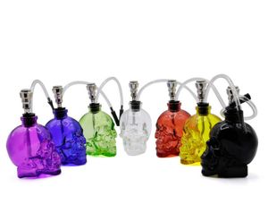 Kreative 6 Farben Schädel Kopf Glas Beliebte Glas Shisha Rohr Langlebig Mini Tabak Rauchen Günstige Wasserpfeife Einzigartiges Design Großhandel