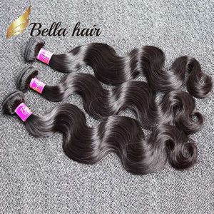 Bella Hair® 8A 8 ~ 30 cal Brazylijski Weft Weft High Grade Human Hair Extension Natural Color Ciało Fala