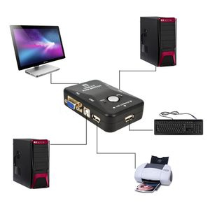 Freeshipping 2 порта USB KVM переключатель Switcher Box VGA SVGA сплиттер авто контроллер клавиатуры мыши 1920 * 1440