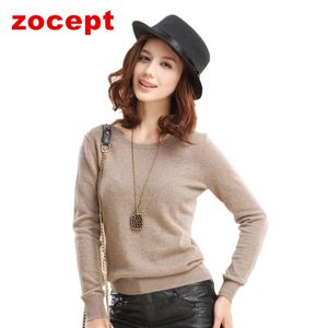 Frauen Casual Volle Hülse Feste Oansatz Kaschmir Mischung Pullover Frühling Herbst Winter Weibliche Warme Gestrickte Pullover