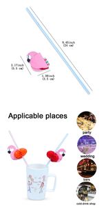 Flamingo Decorative Cocktail Drinks Cup Drinking Straws Decoration Party Accessories Halloween Christmas Wedding Using food safe plastic