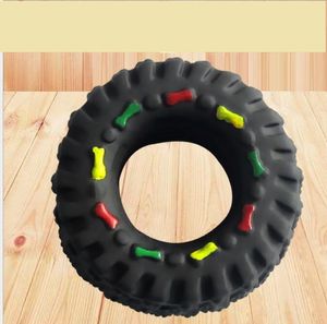 Funny Squeaky Squeaker Rubber dog tire Toys Sounds Tire Shape Pet Dog Toy Puppy Cat interactive dog toys chews 8cm