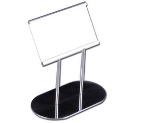 Hotel Restaurant Food Name Prislista Kortetikett Tagga Rame Stand Guld Rostfritt stål Label Holder Display Rack Tablett