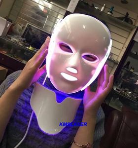 7 renk yüz boyun maskesi LED Yüz Maskesi 3 PDT Renk Kırmızı Mavi Yeşil