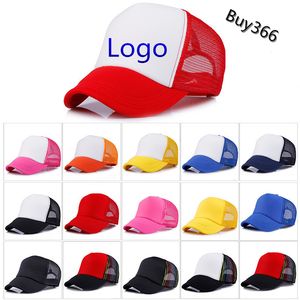 Trucker Caps Reklam Sun Mesh Cap Valhattar Aktiviteter Blank Snapback Truck Caps Factory Custom Logo Män Kvinnor Baseball Flat Hat