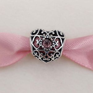 Andy Jewel Januar-Charm mit Herz-Geburtsstein-Anhänger aus 925er-Sterlingsilber, passend für europäische Schmuckarmbänder im Pandora-Stil, 791784GR, Geburtstagsgeschenk