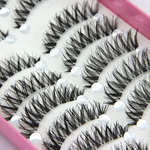 Fashion Pairs Natural Black Long Cross Thick False Eyelashes Party Eye Makeup Cosmetic Tools for lady women Big Sale