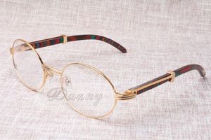 Yuvarlak odun gözlükleri gözlük 7550178 tavus kuşu renkli ahşap erkek ve kadın gözlükleri glasess gözlük boyutu: 55-22-135mm