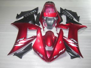 Injection molded motorcycle fairing kit for Yamaha YZF R1 2002 2003 wine red black fairings set YZF R1 02 03 OT57