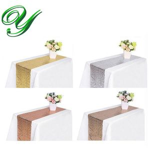 Lantejoulas de ouro corredor mesa de mesa saia de festa de casamento de prata decoração de natal ornamento 12 * 108 '' / 70 '' covers envolvimento presentes sobreposição de mesa