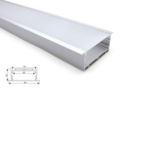 50 X 1M sets/lot Linear flange led aluminium profile and 90mm wide T channel profile for ceiling or wall lamp