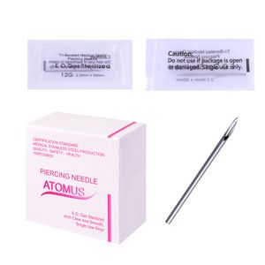 100 Pcs/Set Piercing Needle 12G 14G 16G 18G 20G Sterile Tattoo Body Piercing Needles For Body&Art